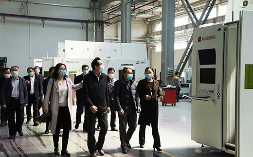 苏州市副市长蒋来清等向导调研平博机械人智能装备工业基地